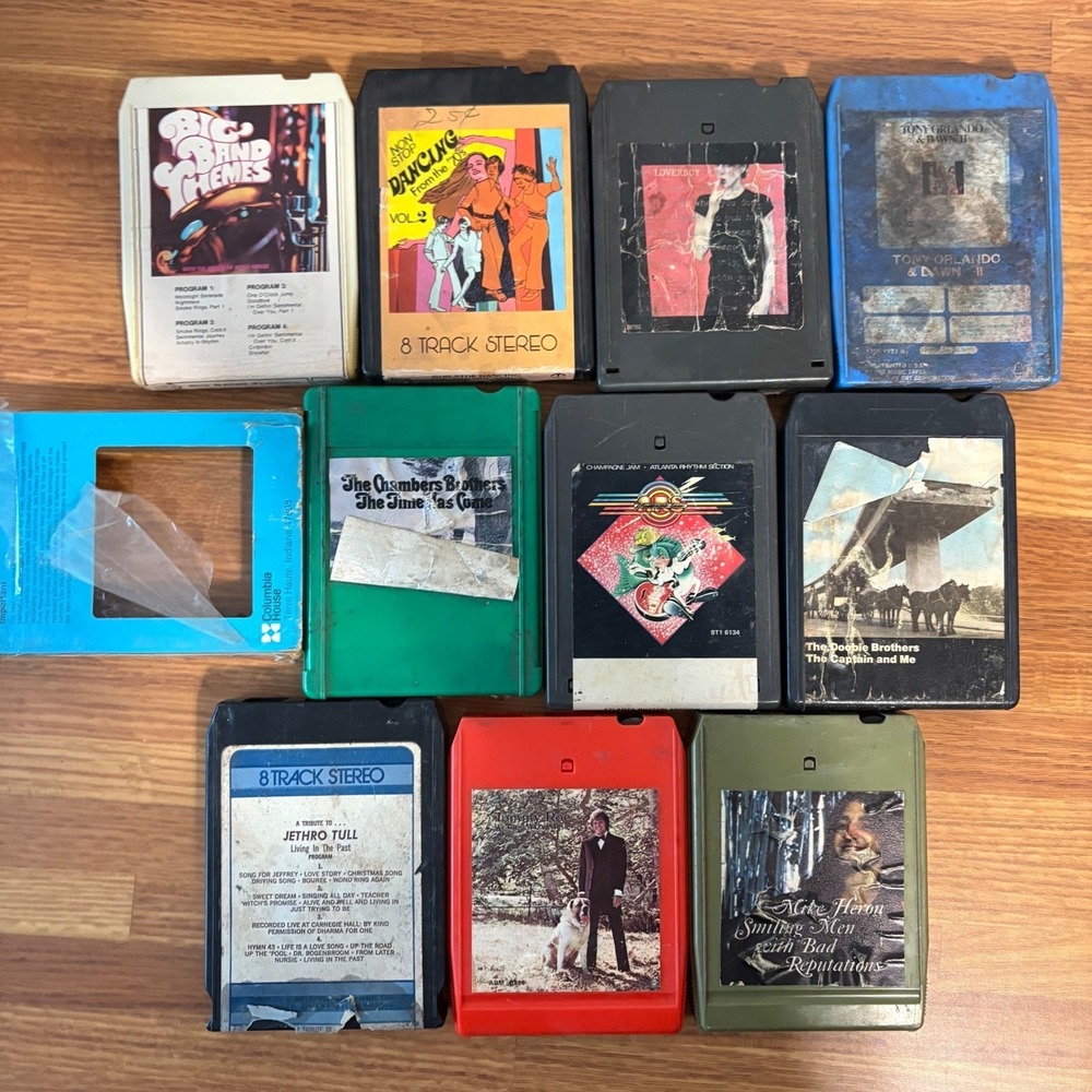 Vintage 8-Track Tape Lot 40pc Allman Brothers Lou Reed Heart Joe Walsh Rock Pop - Picture 4 of 7